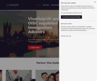 Visahelpuk.com(UK Immigration and Visa Application Advice Service) Screenshot