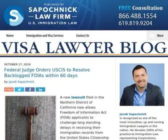 Visalawyerblog.com(Published by San Diego Immigration Attorney) Screenshot