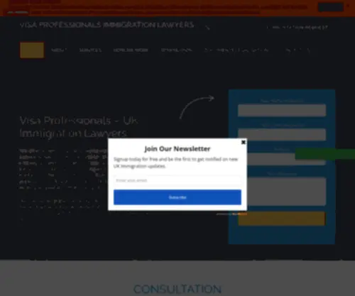 Visaprofessionals.com(Visa Professionals Immigration Lawyers) Screenshot