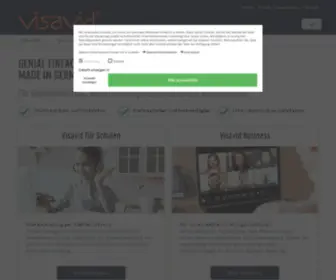 Visavid.de(Video-Konferenzen für Distanzunterricht, Online-Meetings und Web-Seminare) Screenshot