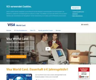 Visaworldcard.de(Weltweit bezahlen mit der Visa Kreditkarte) Screenshot