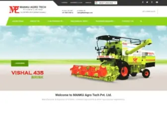 Vishalharvester.com(Vishal Combine Harvesters by MANKU AGRO TECH Pvt. Ltd) Screenshot