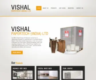 Vishalpaper.com(VISHAL PAPERTECH (INDIA) LTD) Screenshot