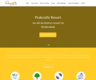 Vishalprakruthiresorts.in(Vishal Prakruthi) Screenshot