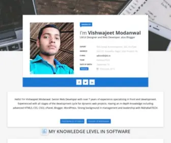 Vishwajeetmodanwal.xyz(Vishwajeet Modanwal) Screenshot