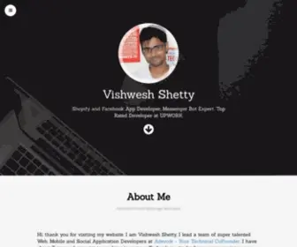 Vishweshshetty.com(Vishwesh Shetty) Screenshot