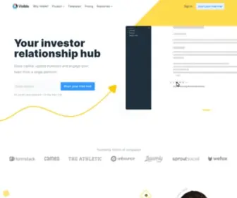 Visible.vc(Investor Updates and Investor Reporting) Screenshot