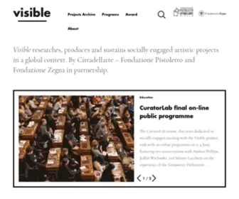 Visibleproject.org(Where art leaves its own field and becomes visible as part of something else) Screenshot