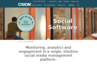 Visibletechnologies.com(Social Media Monitoring) Screenshot