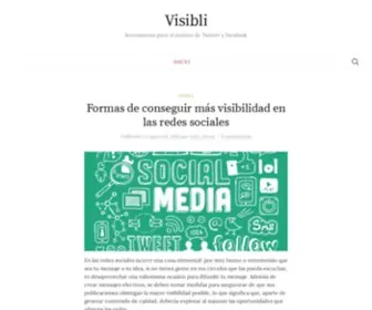 Visibli.com(Herramienta para el análisis de Twitter y Facebook) Screenshot
