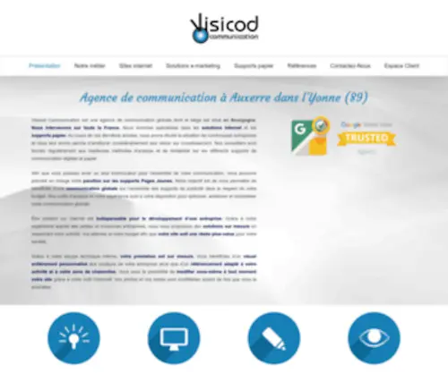 Visicod.com(Votre agence de communication globale sur Auxerre) Screenshot
