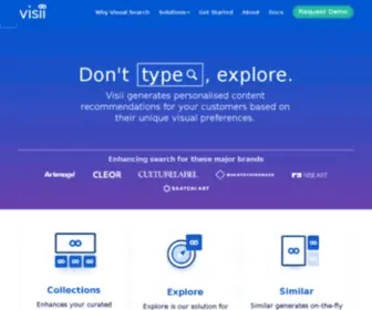 Visii.com(Visual Personalisation for your business) Screenshot