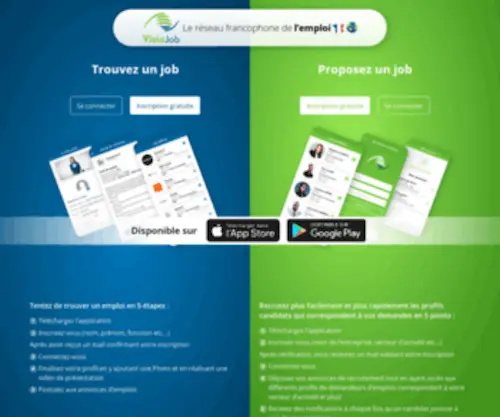 Visiojob.fr(Le réseau francophone de l’emploi) Screenshot