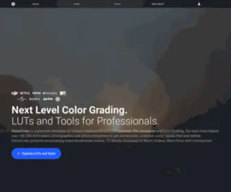 Vision-Color.com(Creative tools and resources for modern color grading) Screenshot