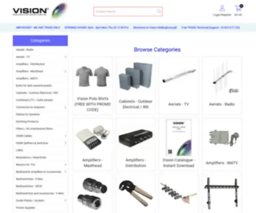 Vision-Products.co.uk(Vision Products (Europe) Ltd) Screenshot