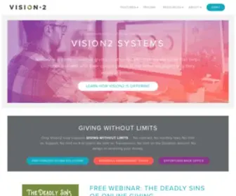 Vision2SYstems.com(Online Giving Software Platform for Churches) Screenshot