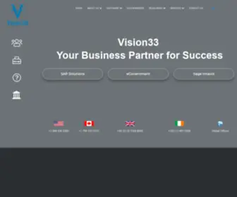 Vision33.ca(SAP Business One Partner & Sage Intacct Partner) Screenshot