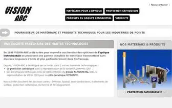 VisionABC.com(Vision ABC : Fournisseur de Matériaux et Produits Techniques pour les Industries de Pointe) Screenshot