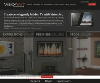 Visionartgalleries.com(Disguise Your TV Using Motorized Art) Screenshot
