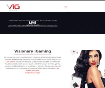 Visionaryigaming.com(Visionary iGaming) Screenshot