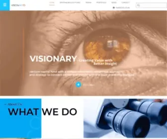 Visionaryvc.com(Venture capital fund investing life sciences focusing in ophthalmology medical devices and pharmaceuticals) Screenshot