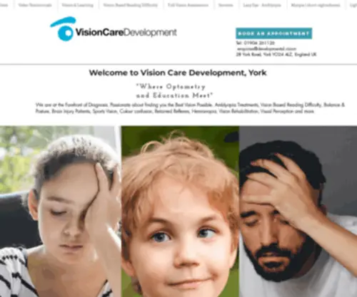 Visioncaredevelopment.co.uk(Vision Therapy) Screenshot