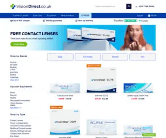 Visiondirect.co.uk(Buy contact lenses online) Screenshot