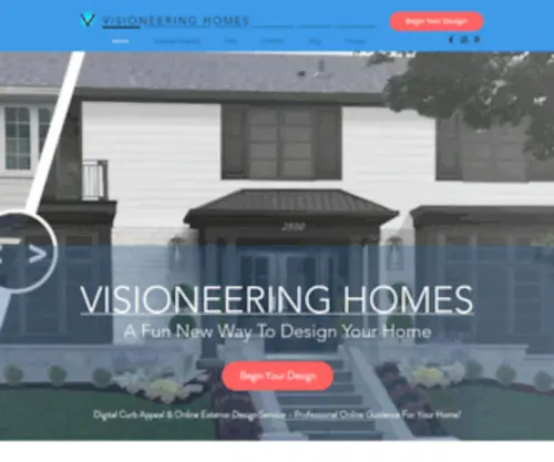 Visioneeringhomes.com(Online Curb Appeal & Exterior Design Services) Screenshot