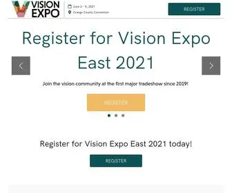 Visionexpo.com(Vision Expo East) Screenshot