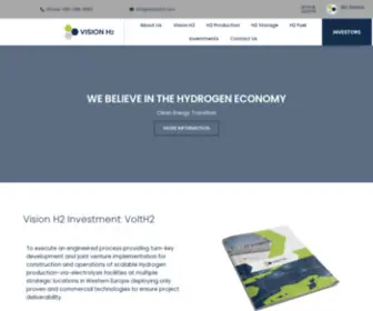 Visionh2.com(WE BELIEVE IN THE HYDROGEN ECONOMY Clean Energy Transition MORE INFORMATION Vision H2 Investment) Screenshot