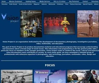 Visionproject.org(Vision Project is an organization dedicated to the development of documentary photography) Screenshot