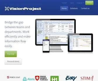 Visionproject.se(Web based tool for project management) Screenshot