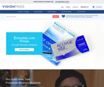 Visionpros.ca(Contact Lenses) Screenshot