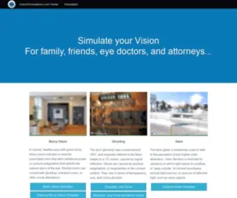 Visionsimulations.com(Vision simulations) Screenshot