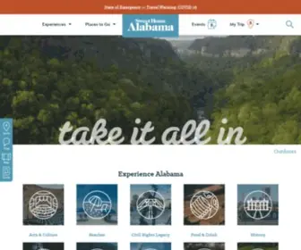 Visitalabama.org(Alabama's Official Travel Guide) Screenshot