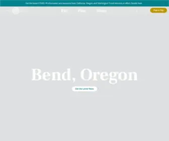 Visitbend.com(Bend Oregon Visitor Bureau for Hotels) Screenshot
