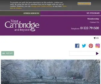 Visitcambridge.org(Cambridge Hotels) Screenshot