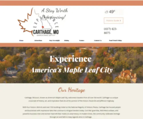 Visitcarthage.com(Experience Carthage) Screenshot
