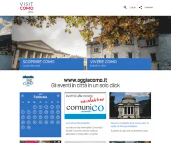 Visitcomo.eu(Benvenuti sul sito ufficiale della città di como) Screenshot