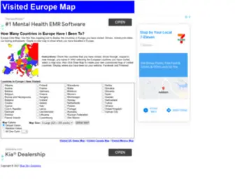 Visitedeuropemap.com(Visited Europe Map) Screenshot