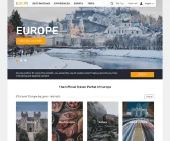 Visiteurope.com(The Official Portal of Europe) Screenshot