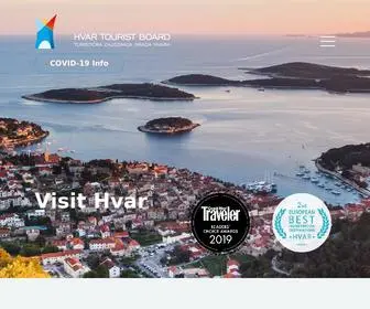 Visithvar.hr(Hvar Tourist Board official website) Screenshot