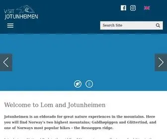 Visitjotunheimen.com(Jotunheimen) Screenshot
