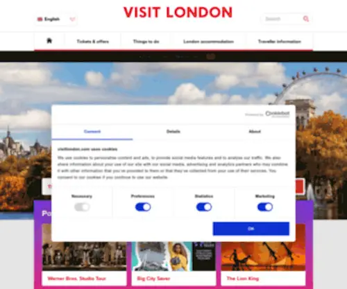 Visitlondon.com(London) Screenshot