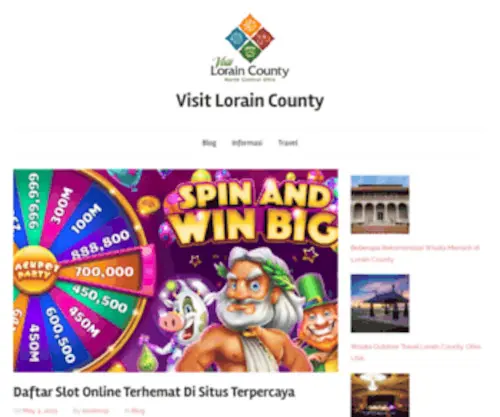 Visitloraincounty.com(Lorain County Visitors Bureau) Screenshot