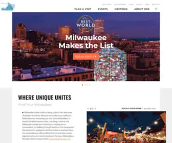 Visitmilwaukee.org(VISIT Milwaukee) Screenshot