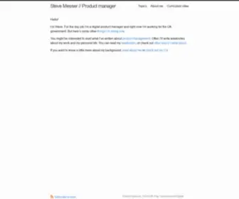 Visitmy.website(Steve Messer // Product manager) Screenshot