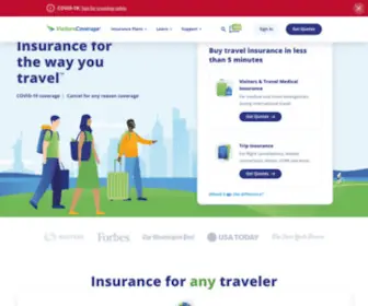 Visitorscoverage.com(VisitorsCoverage Insurance for USA visitors) Screenshot