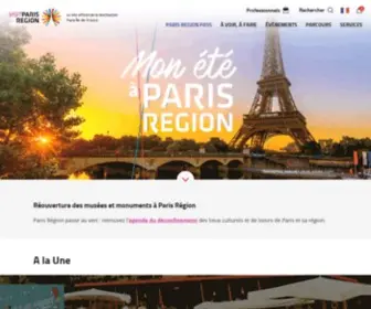Visitparisregion.com(Tourisme Paris Ile de France) Screenshot