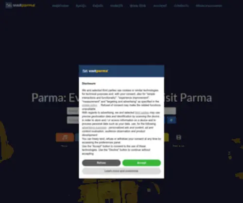 Visitparma.com(Benvenuto su VisitParma 4.0. Gli eventi e i luoghi a Parma) Screenshot